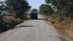 Obras en un camino agrcola de Sandis