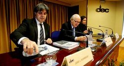 Rodr�guez D�az, Fontenla y Capote, ayer, en la CEC.