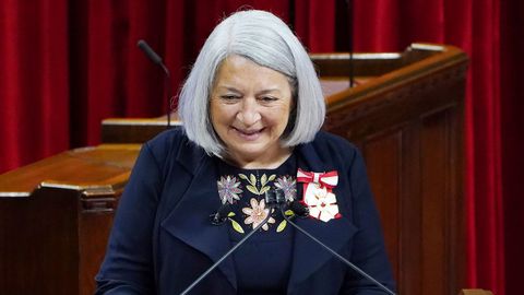 Mary Simon, durante su discurso de toma de posesin