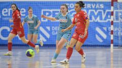Candela en el partido ante Burela