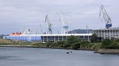 Una de las nuevas infraestructuras del astillero de Ferrol, la fbrica digital de bloques