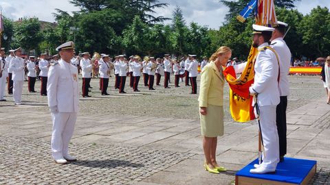 Isabel Rodrguez Cedrn, en el acto de jura de bandera en Monforte