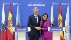 Alfonso Rueda y Mar�a Jos� S�enz de Buruaga, presidentes de Galicia y Cantabria.