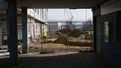 Obras en la parcela de la plaza Ferr�ndiz, en el entorno de Batallones.