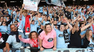 <span lang= gl >Seareiros do Celta, trala derrota fronte ao Friburgo do pasado xoves.</span>