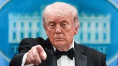 Donald Trump, en la rueda de prensa posterior al tiroteo en la cena de corresponsales. 