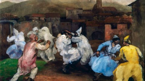 Carnavalada en Oviedo. Obra de Evaristo Valle