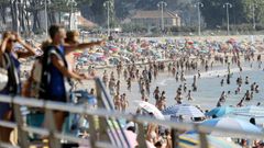 Playa de Samil el d�a del eclipse