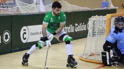 Bruno Saavedra, durante el encuentro del Liceo ante el Sant Just.