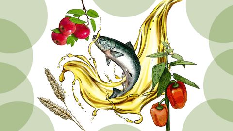 Frutas, verduras, cereales y el indispinsable pescado forman parte de los pilares de la dieta atlntica.