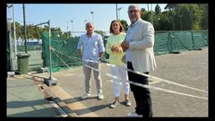 La presidenta del Partido Popular de Vigo, Luisa S�nchez, en las pistas municipales