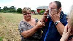 Familiares de la familia de fene que viajaba en el tren
