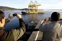 Las primeras dos grandes gr�as de muelle llegaron a Ferrol en diciembre del 2012. 