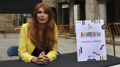 Valeria Vegas, durante su intervenci�n en Pontevedra en el marco del ciclo Ambienta
