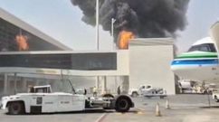 Aeropuerto de Riad tras el ataque hut�.