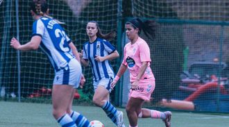 Sara Deb�n, durante el Real Sociedad B - As Celtas de este s�bado.