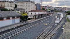 Estacin de ferrocarril de Lugo, en obras y sin trenes