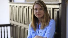 Tatiana T�buleac (Chisin�u, Moldavia, 1978), retratada en Compostela.