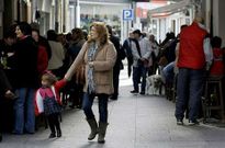Ambiente que se pudo ver estos d�as en una de las calles del casco hist�rico de Viveiro.