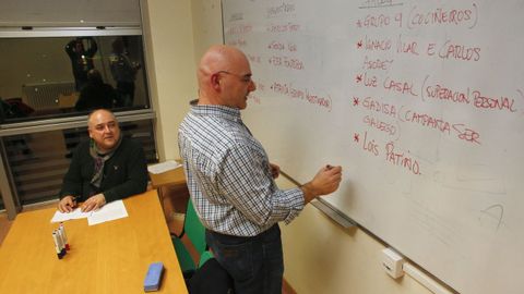 Pedro Luis, en la votaciones del Padroado.