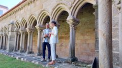 Luis Seara y Ana Pont�n en el atrio de San Francisco, donde el BNG realiz� la proclamaci�n del candidato a la alcald�a de Ourense