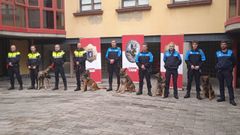 Entrenamientos de la Unidad Canina de la Polic�a Local de Gij�n y la de la Polic�a Local de Bilbao