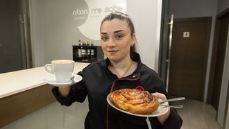 La laxense Maite�Carreira en su negocio, O ben me sabe