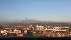 Nube de contaminacin sobre Gijn. ARCHIVO