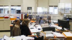 Oficina en el Ayuntamiento de Ferrol, en foto de archivo.