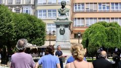 El busto estuvo colocado en el parque de San Roque
