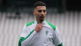 Amin Rajouani, durante un entrenamiento con el equipo cordob&eacute;s.