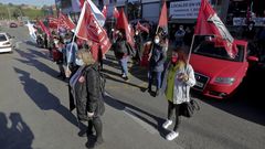 Protesta de trabajadores de Teleperformance