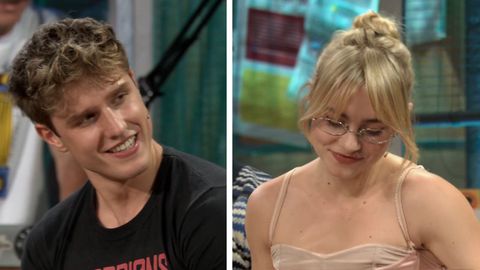 Nuno Gallego y Clara Galle, durante las preguntas clásicas de «La revuelta»