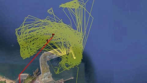 Gr�fico con las operaciones de la draga 'Prins der Nederlanden' en julio de 2009