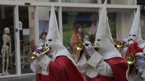 La Hermandad de Jes�s el Cautivo durante su procesi�n de Jueves Santo en Oviedo