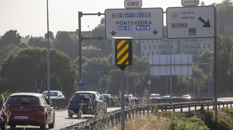 El radar de Conxo, en una imagen de archivo, es el que m�s multa en la ciudad