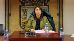 Alcaldesa de Sada, Mar�a Nogareda, en el sal�n de plenos.