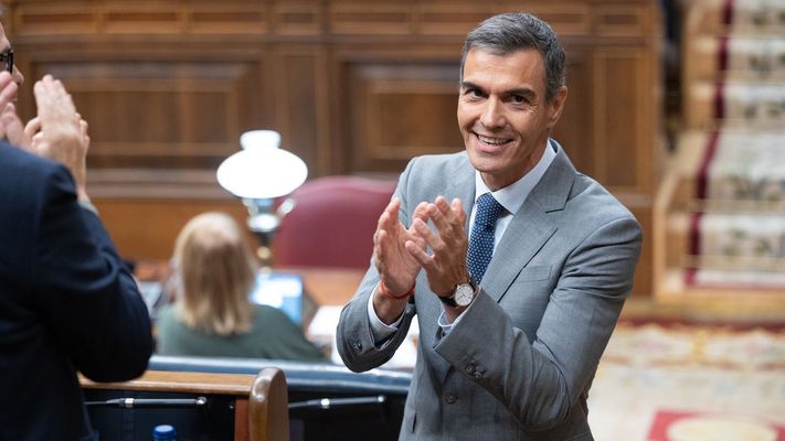 El presidente del Gobierno en la sesi�n de�este viernes, donde particip� por sorpresa