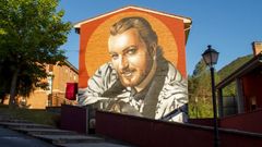 Mural de homenaje a Tino Casal en su localidad natal, Tudela Vegu�n (Oviedo)