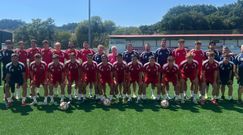 Los jugadores del Alondras, en el primer d�a de pretemporada.