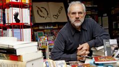 Pepe Carballude, na librer�a Bra�as.