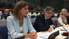 la directora xeral de Movilidade, Judit Fontela, y el secretario xeral técnico, Javier Abad, en Bruselas