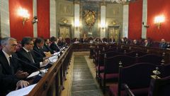 Vista del Tribunal Supremo celebrada en el 2015 para tratar los recursos contra la sentencia del Prestige