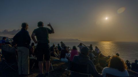 El eclipse en Estaca de Bares.