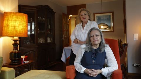 Olga y Carmen sern en el futuro usuarias del alojamiento colaborativo de Xubilar, en Bergondo