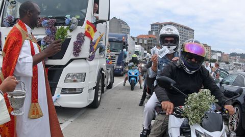 Procesi�n de San Crist�bal y bendici�n de veh�culos en Ribeira 2026