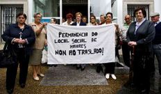 Protesta de mayores que se oponen al traslado, en septiembre.