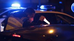 Imagen de archivo de un control de alcoholemia de madrugada en A Coru�a.