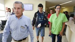 Justo Jorge L�pez con Javier G�mez Noya, detr�s, en su etapa al frente del Polusa
