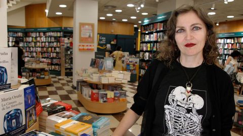 La escritora italiana, B�rbara Baraldi, este s�bado en la Semana Negra de Gij�n, donde participa como autora invitada.